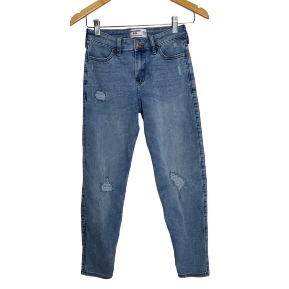 Abercrombie Kids Girls 11/12 High Rise Mini Mom Denim Jeans - Picture 1 of 5